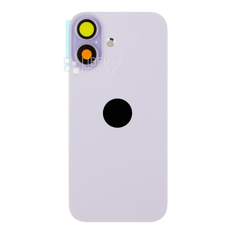 Задняя крышка для iPhone 17 (фиолетовый) в сборе со стеклом камеры и шлейфом MagSafe — фото 4