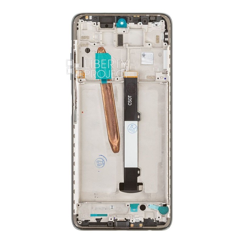 LCD дисплей для Xiaomi POCO X3/POCO X3 NFC (M2007J20CG) с тачскрином в рамке (серый) 100% OR — фото 3