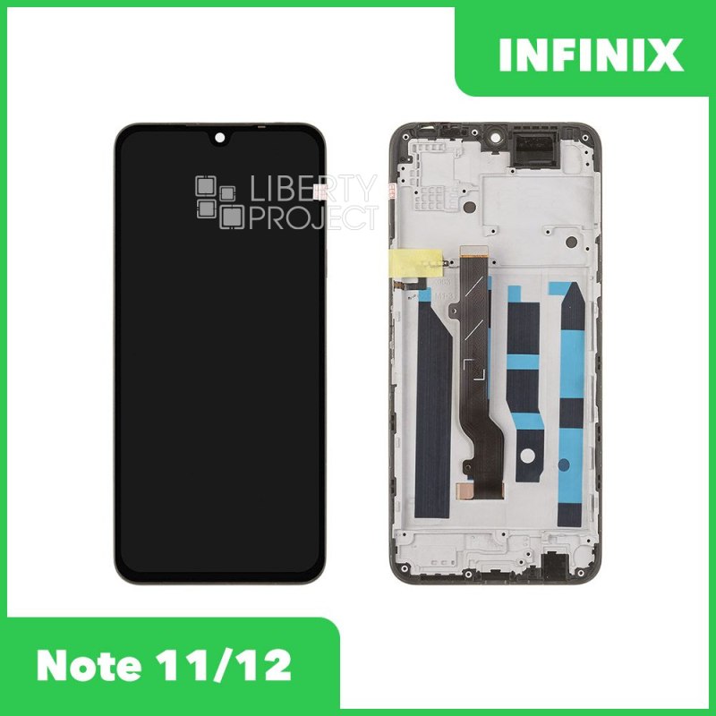 LCD дисплей для Infinix Note 11 (X663B) / 12 (X663D) с тачскрином в рамке OLED (черный) 100% OR — фото 2