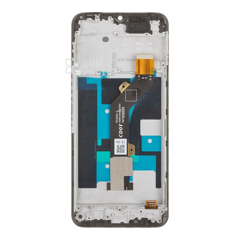 LCD дисплей для Tecno Spark 7 (KF6n) с тачскрином в рамке (черный) OR LCD — фото 3