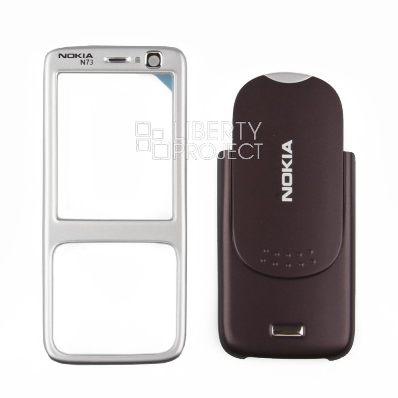 Корпус Nokia N73 без средней части (серебристый) HIGH COPY
