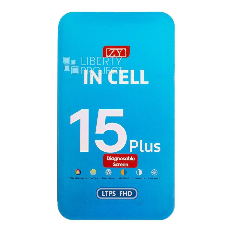 LCD дисплей для Apple iPhone 15 Plus (черный) матрица ZY In-Cell LTPS FHD (привязка без пайки) — фото 4