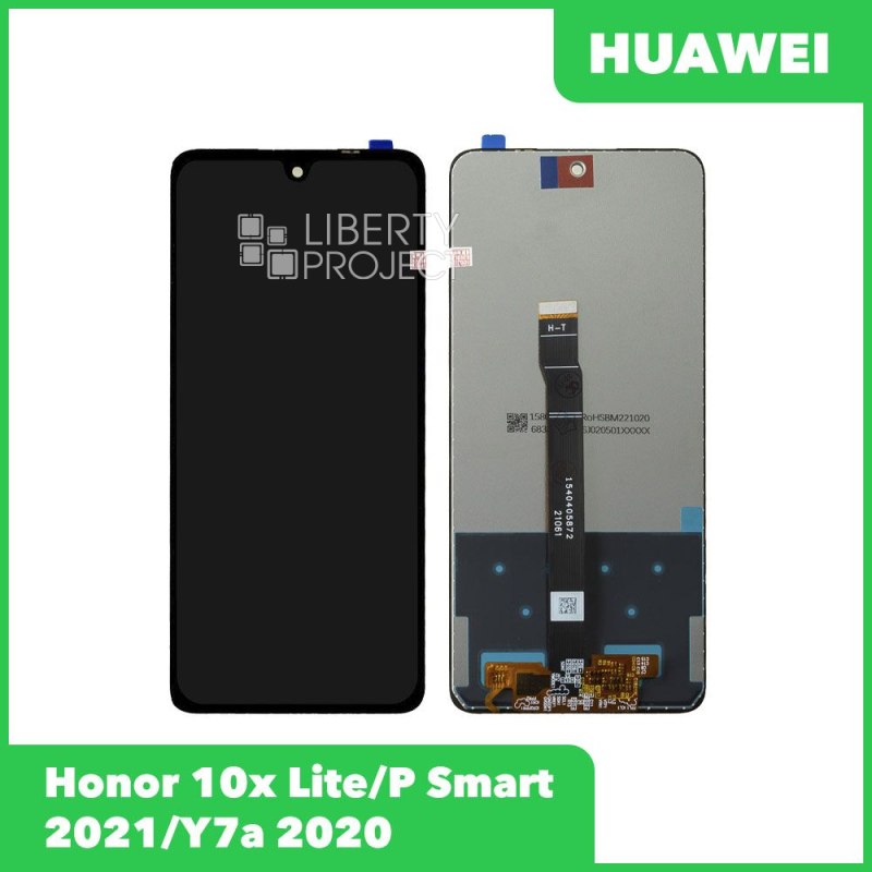 LCD дисплей для Huawei Honor 10x Lite/P Smart 2021/Y7a 2020 с тачскрином Orig LCD (черный) Prem Qual — купить оптом в интернет-магазине Либерти