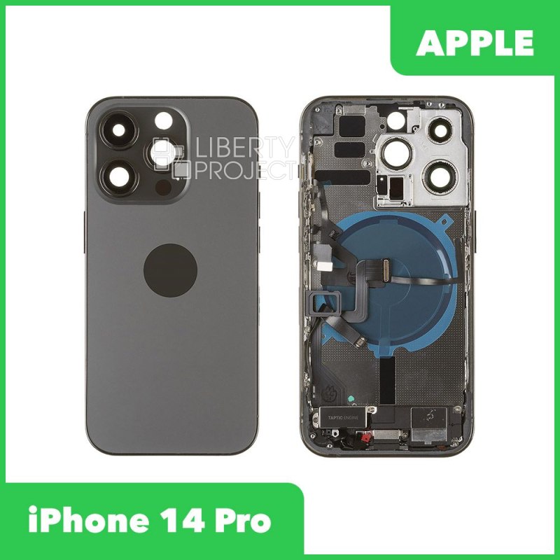 Корпус для Apple iPhone 14 Pro в сборе со шлейфами (черный