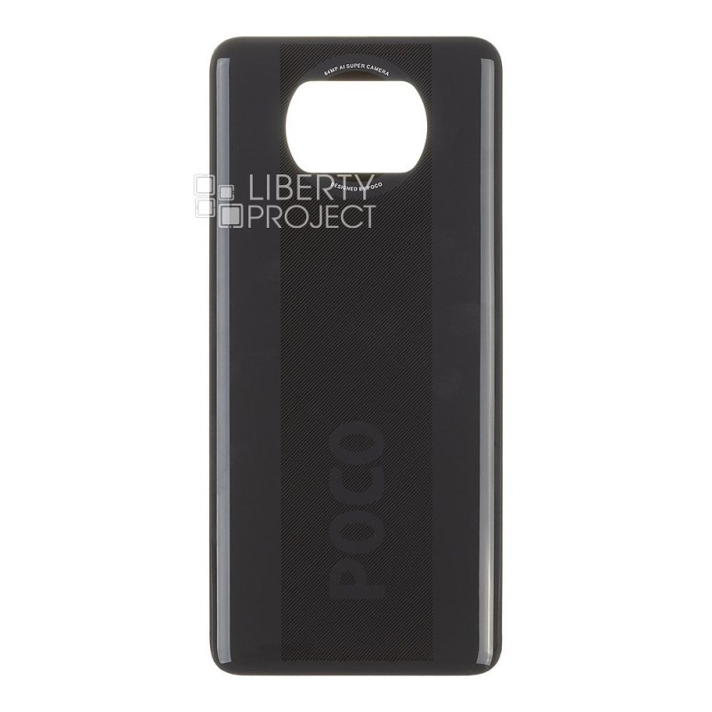 Задняя крышка для Xiaomi Poco X3/Poco X3 NFC (M2007J20CG)/Poco X3 Pro (M2102J20SG) (черный) — фото 4