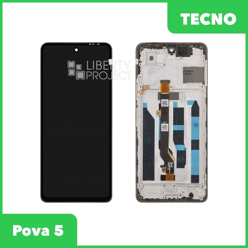 LCD дисплей для Tecno Pova 5 (LH7n) с тачскрином в рамке (черный) OR LCD — фото 2