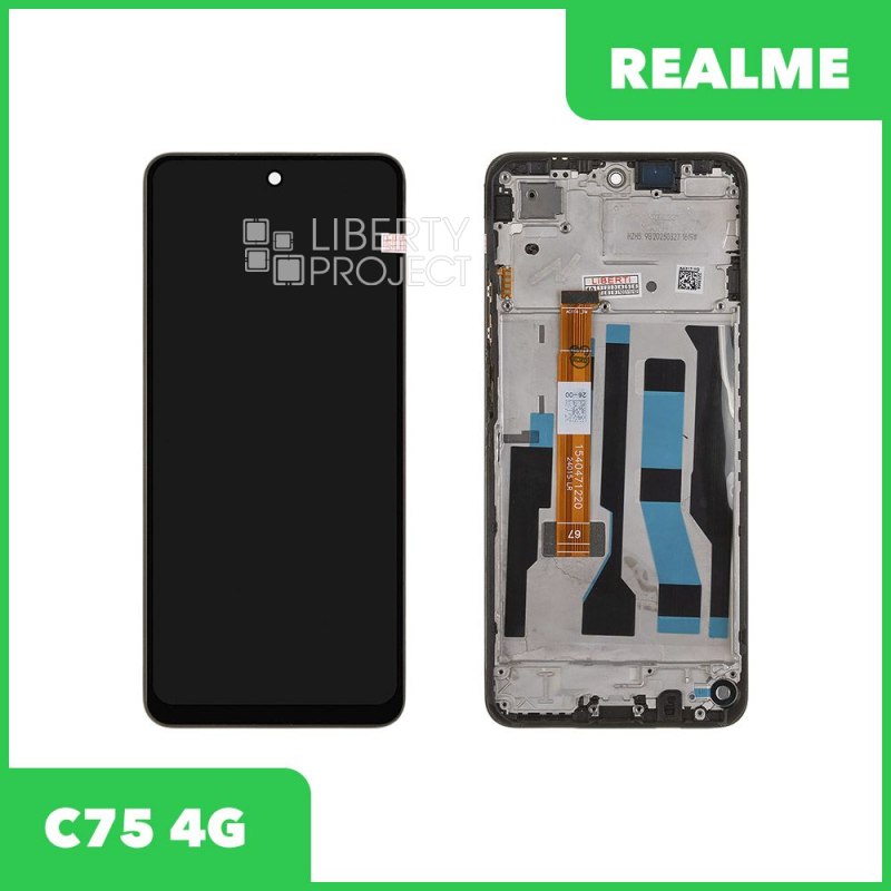 LCD дисплей для Realme C75 4G (RMX3941) с тачскрином в рамке (черный) OR LCD — фото 2