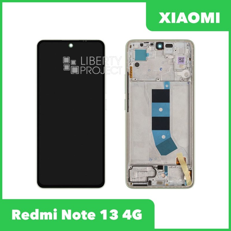 LCD дисплей для Xiaomi Redmi Note 13 4G (23129RAA4G) с тачскрином в рамке (зеленый) 100% OR SP — фото 2