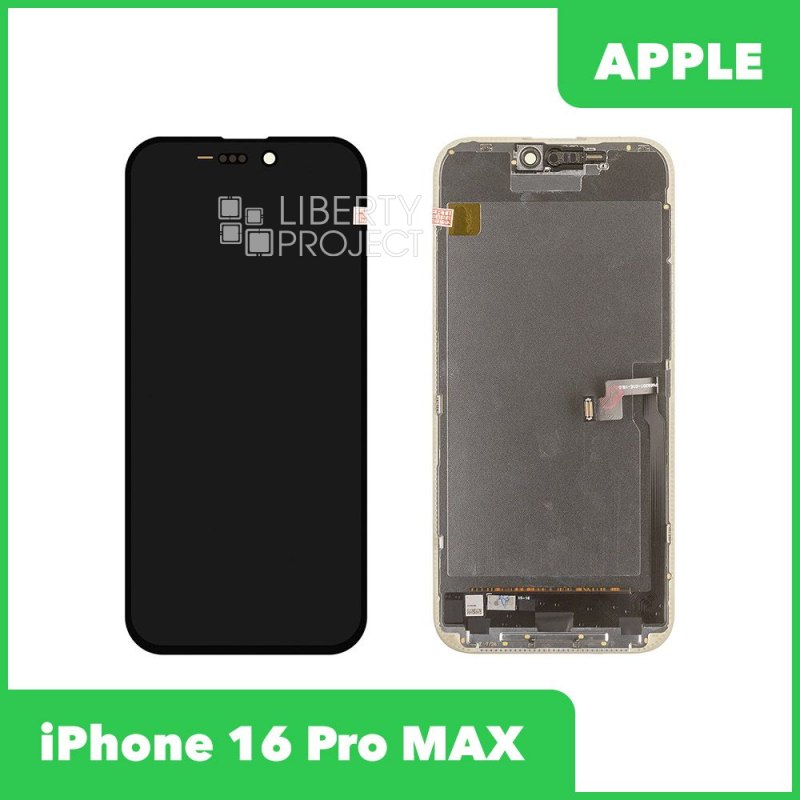 LCD дисплей для Apple iPhone 16 Pro MAX (черный) матрица DD HARD OLED (привязка без пайки) — фото 2