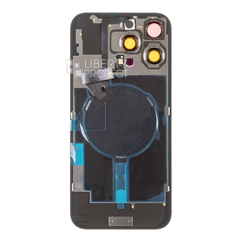Задняя крышка для iPhone 16 Pro MAX (золотой) в сборе со стеклом камеры, с шлейфом MagSafe — фото 3