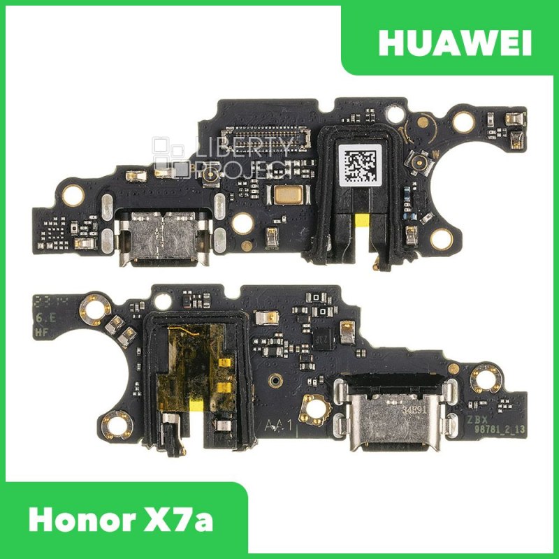 Шлейф/FLC Huawei Honor X7a (RKY-LX1) на системный разъём/микрофон, ориг — фото 2