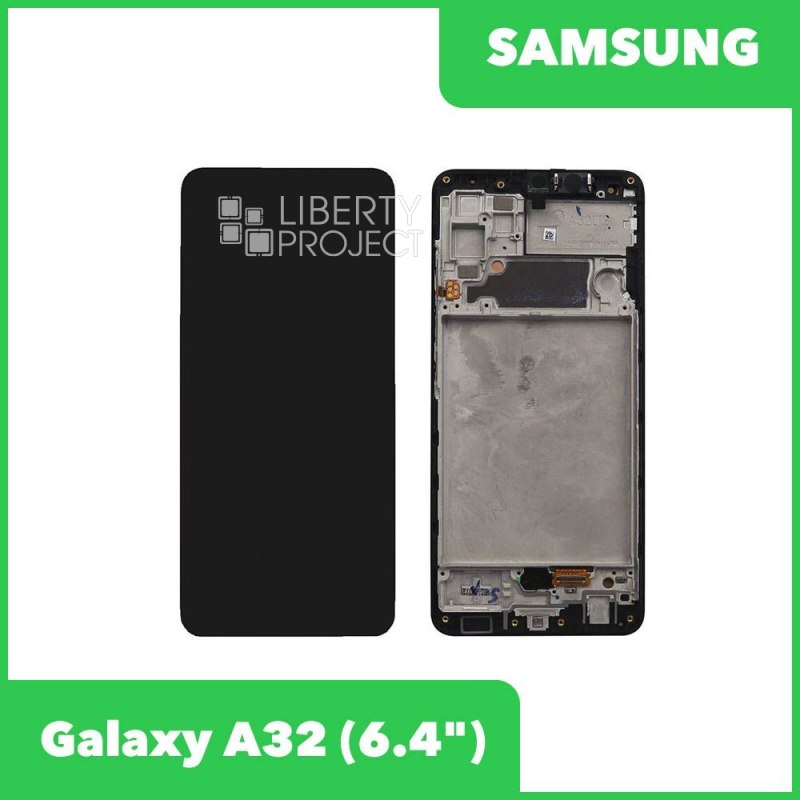 Дисплей для Samsung Galaxy A32 4G SM-A325 в сборе GH82-25566A в рамке (черный) 100% оригинал