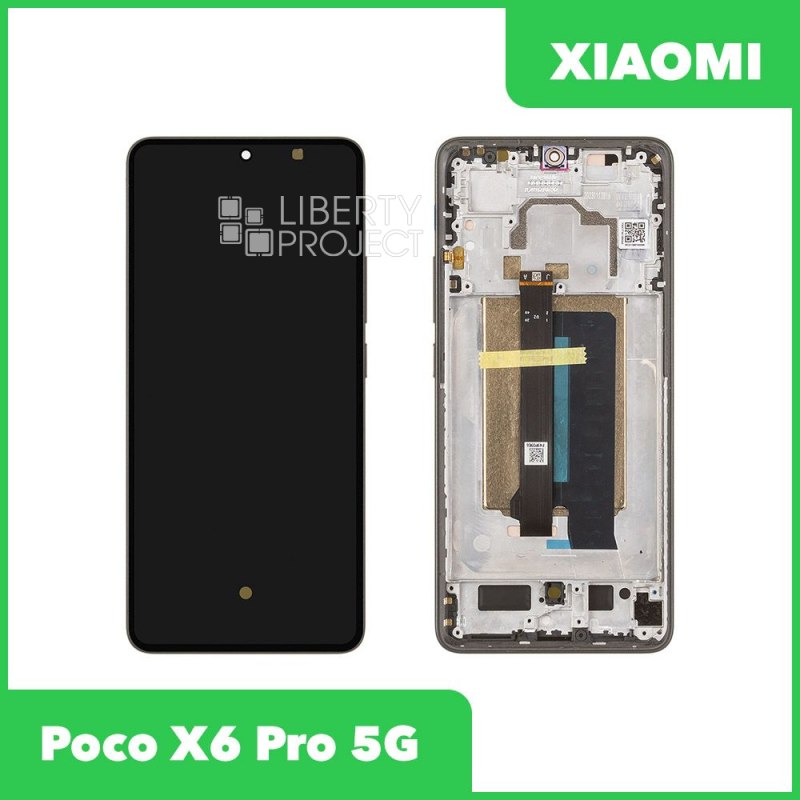 LCD дисплей для Xiaomi Poco X6 Pro 5G (2024) с тачскрином в рамке (черный) 100% SP_SP — фото 2