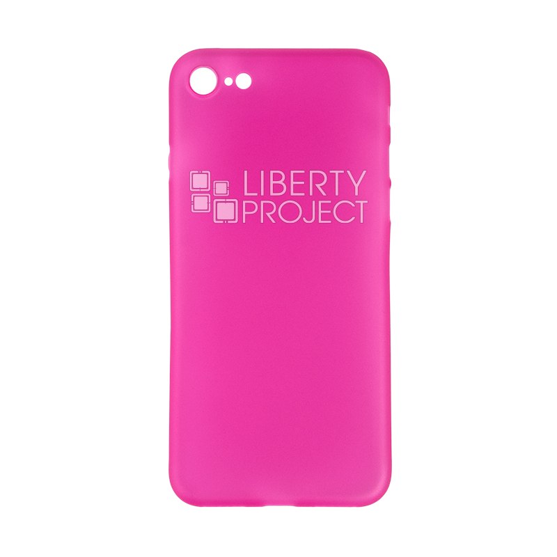 Защитная крышка для iPhone SE 2/8/7 (4,7&quot;) матовый пластик 0,4 мм (розовая) (упаковка пакетик)