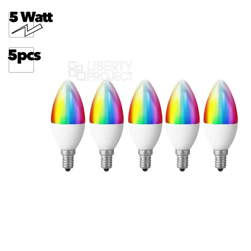 Комплект умных ламп Five Zetton LED RGBW Smart Wi-Fi Bulb E14 5Вт