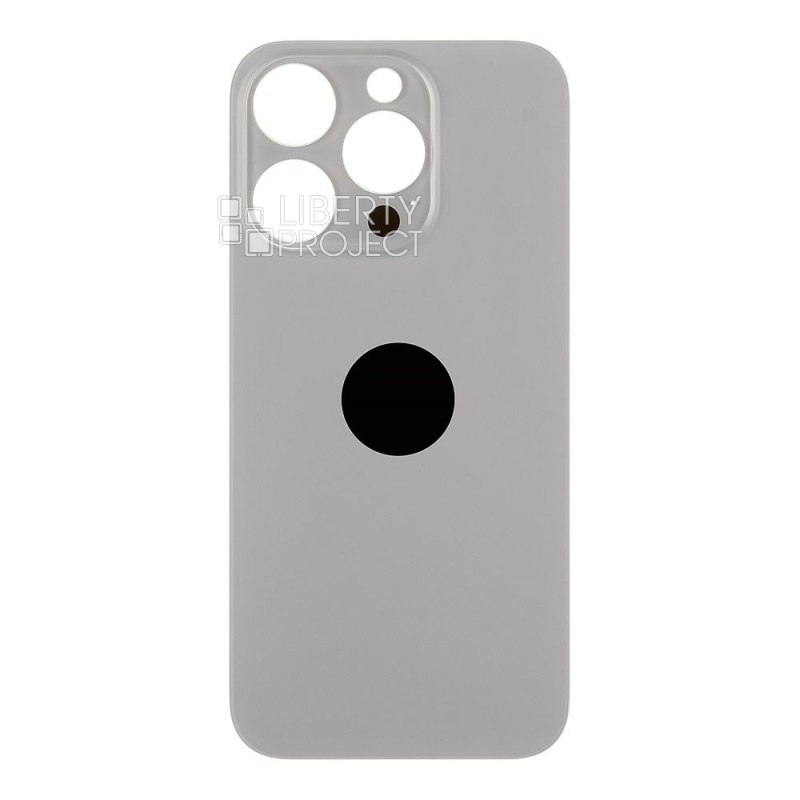 Задняя крышка для iPhone 15 Pro (натуральный титан) с логотипом, монолит, premium — фото 5