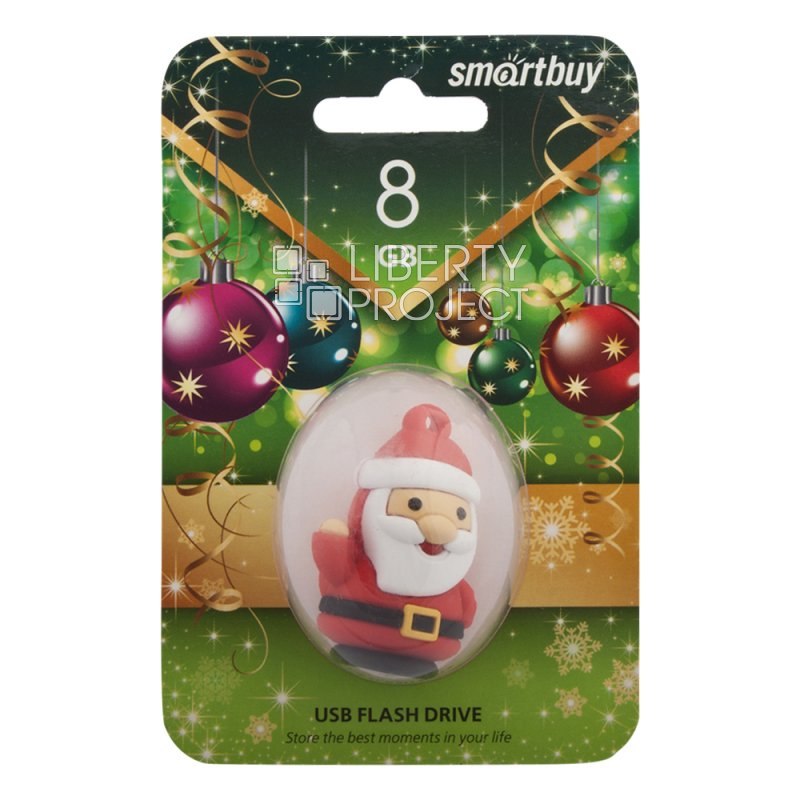 USB Flash накопитель SmartBuy Новогодняя серия Santa S 8Гб USB 2.0