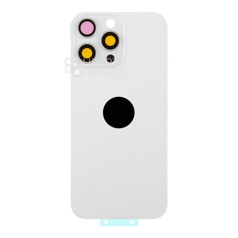 Задняя крышка для iPhone 16 Pro MAX (белый) в сборе со стеклом камеры, MagSafe — фото 4