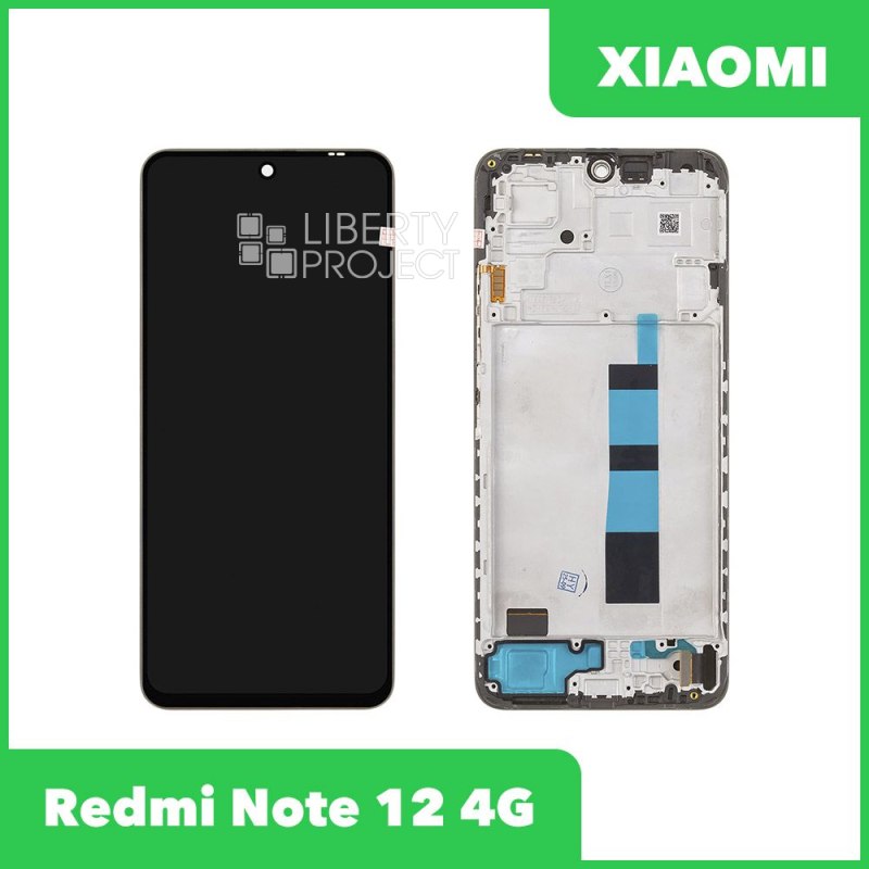 LCD дисплей для Xiaomi Redmi Note 12 4G (23021RAA2Y) с тачскрином в рамке Incell (черный) — фото 2