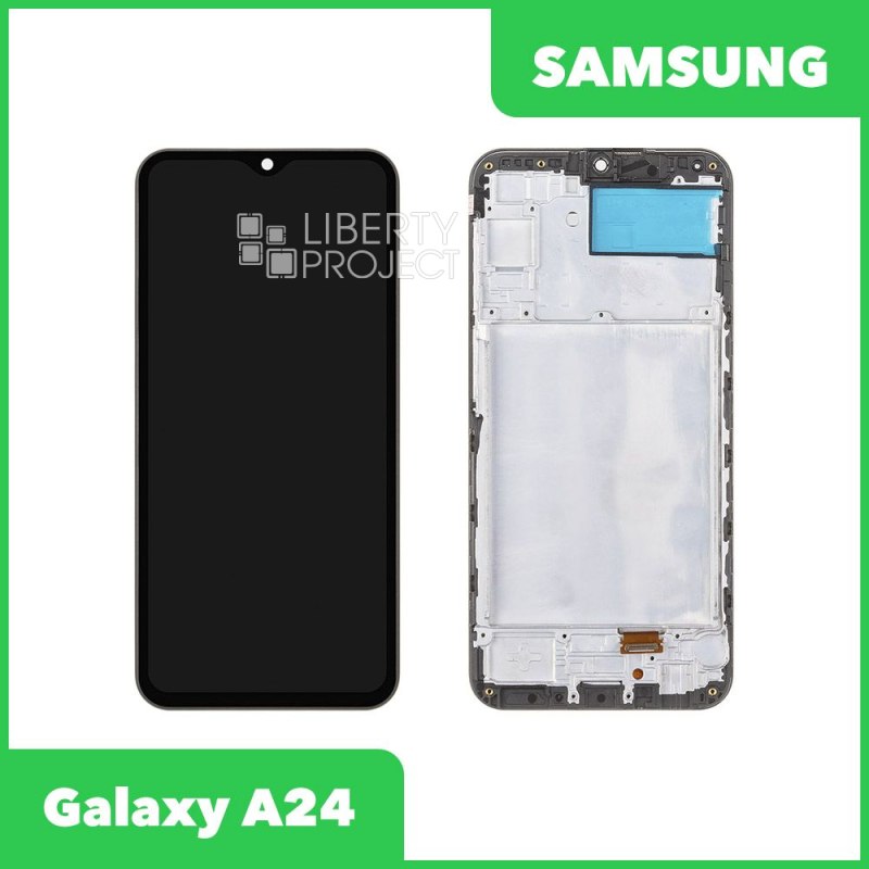 LCD дисплей для Samsung Galaxy A24 SM-A245 в сборе в рамке incell (черный) XJE HD+ — фото 2