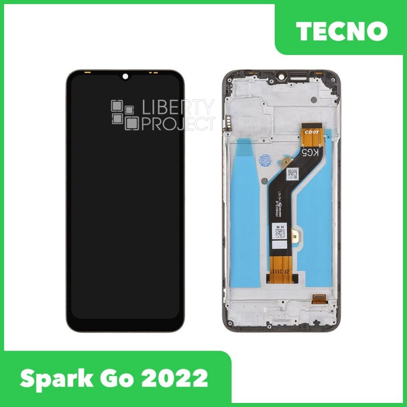 LCD дисплей для Tecno Spark Go 2022 (KG5M) с тачскрином в рамке (черный) OR LCD — фото 2