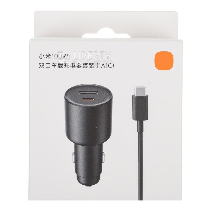 Автомобильное зарядное устройство Xiaomi Mi Car Charger 1A1C 100W