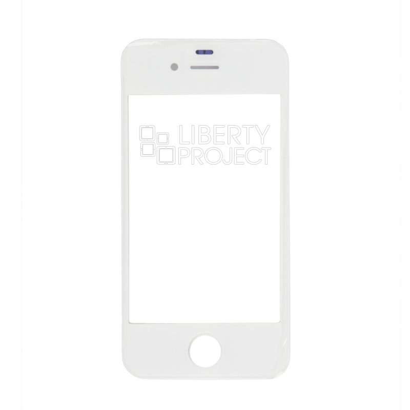 Стекло для iPhone 4\4S (белый)