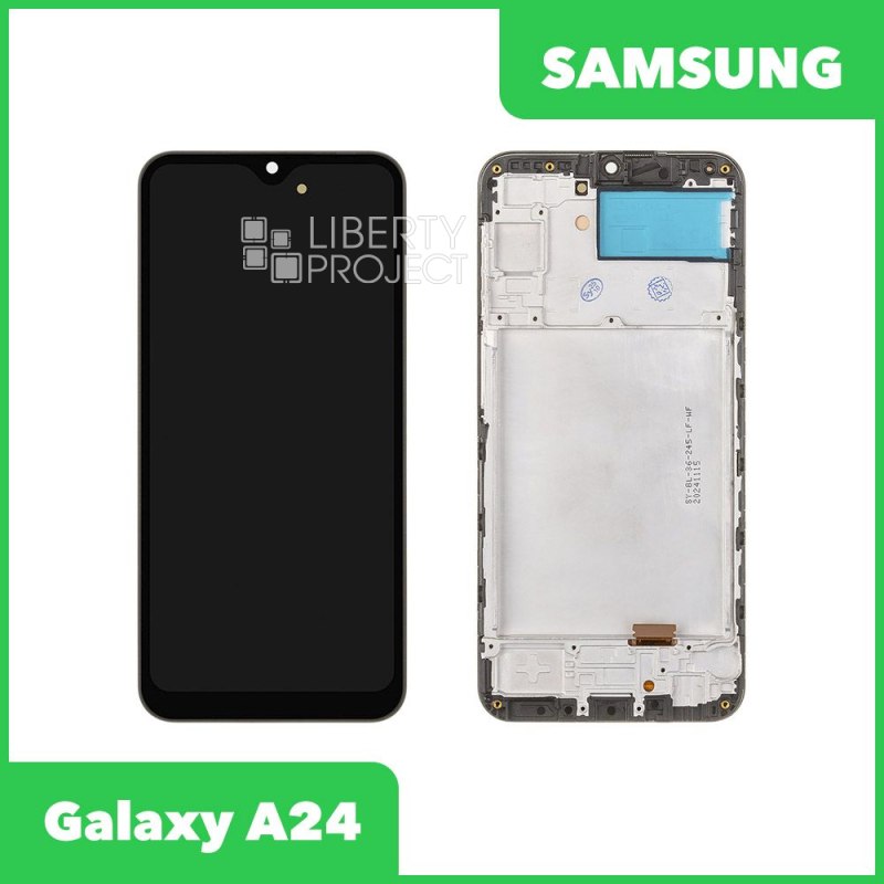 LCD дисплей для Samsung Galaxy A24 SM-A245 с тачскрином в рамке OLED Small Size (черный) — фото 2