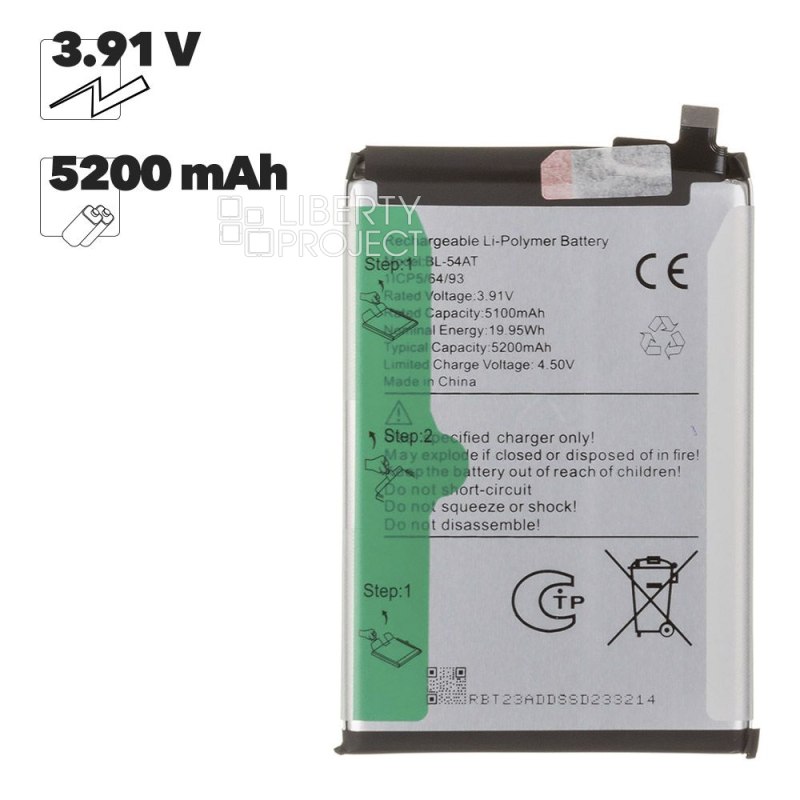 Аккумулятор (АКБ) Tecno Camon 40 4G/40 Pro 4G/5G (BL-54AT) 100% Filling Capacity — фото 2