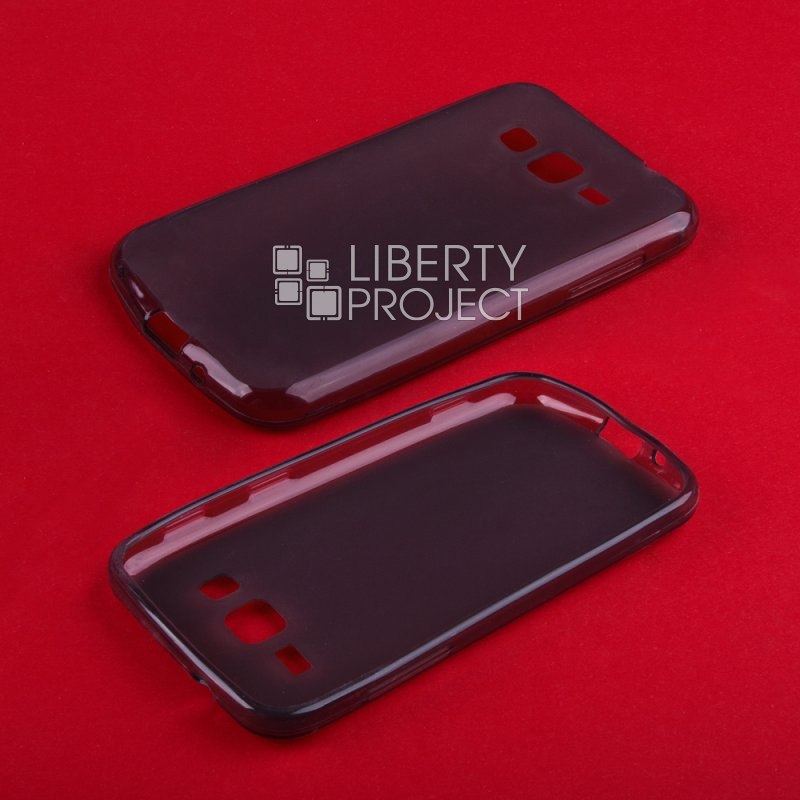 Силиконовый чехол для Samsung i8580 TPU Case (черный матовый)