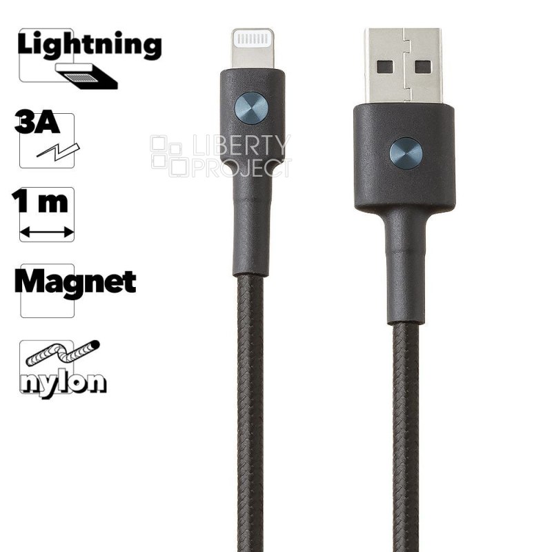 USB Кабель Xiaomi ZMI Apple Lightning MFi AL803/AL805 100 cm (черный)