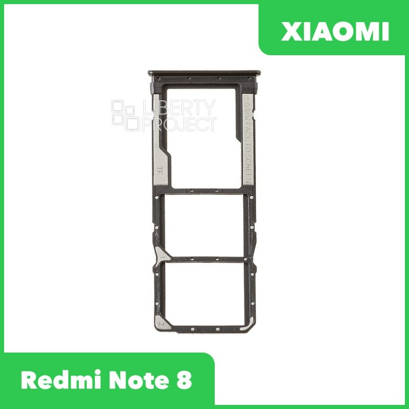 Держатель SIM карты для Xiaomi Redmi Note 8 черный — купить оптом в интернет-магазине Либерти