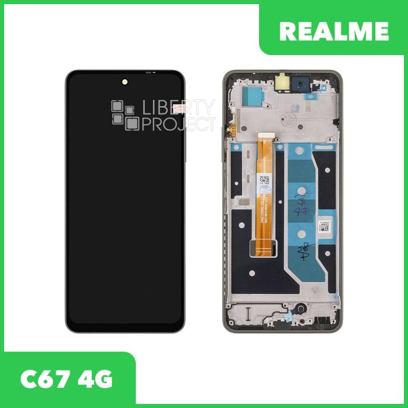 LCD дисплей для Realme C67 4G (RMX3890) с тачскрином в рамке (черный) OR LCD — фото 2