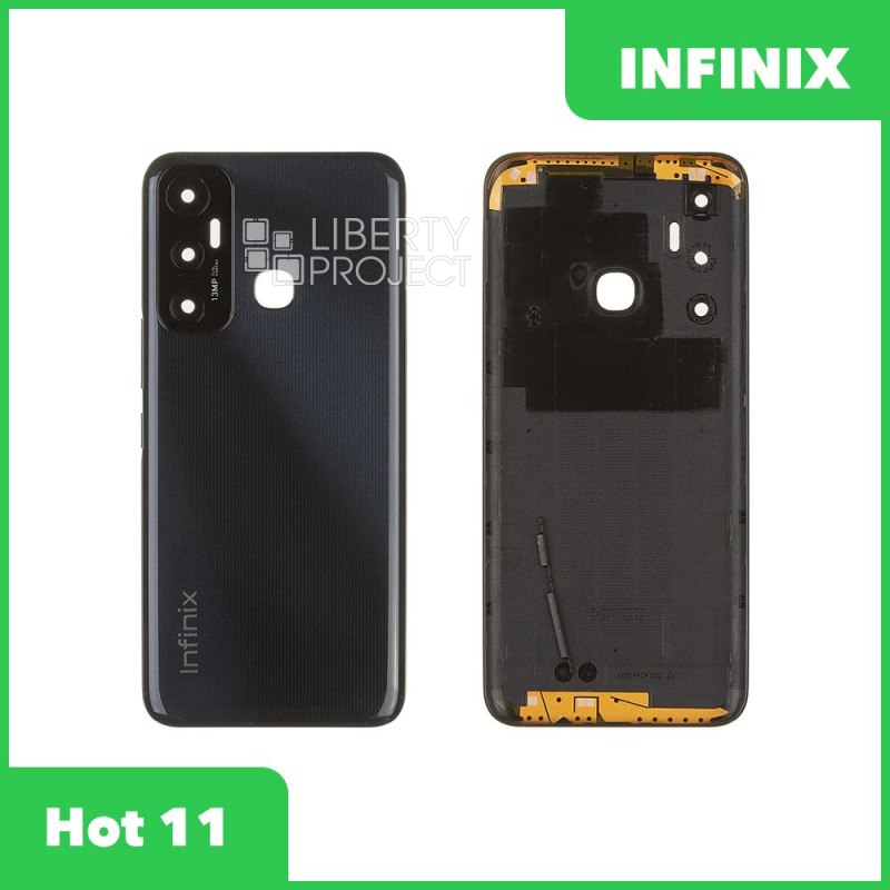 Задняя крышка для Infinix Hot 11 (X689F) (черный) — купить оптом в интернет-магазине Либерти