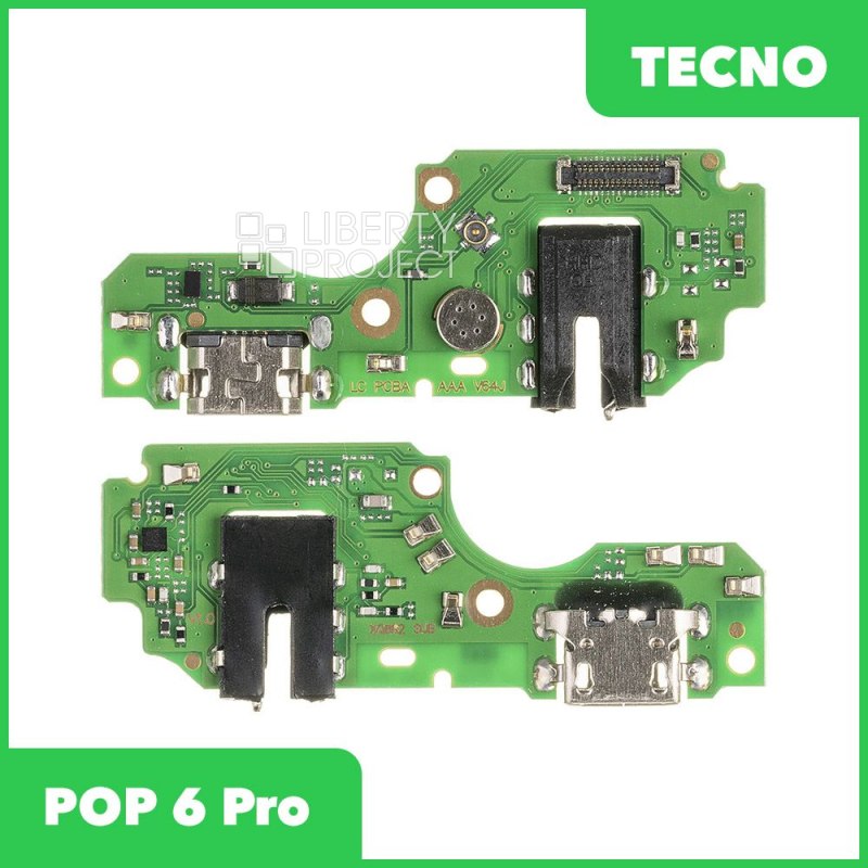 Шлейф/FLC Tecno POP 6 Pro (BE8) на системный разъём/микрофон — фото 2
