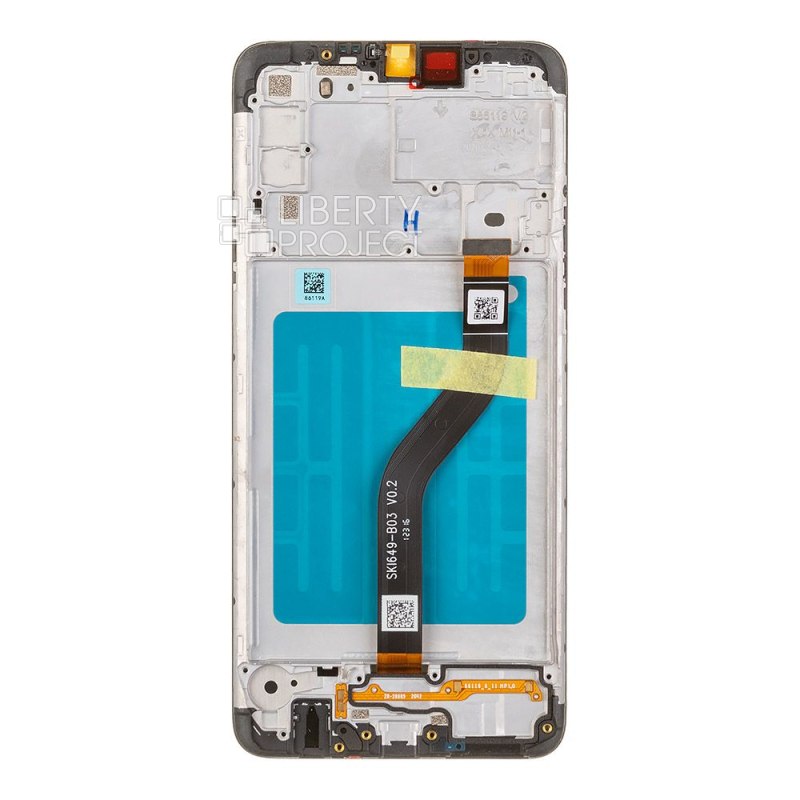 LCD дисплей для Samsung Galaxy A20s SM-A207F/DS в рамке (черный) 100% OR — фото 3