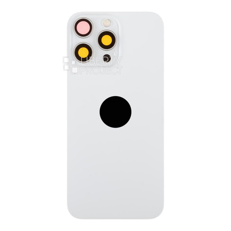 Задняя крышка для iPhone 16 Pro MAX (белый) в сборе со стеклом камеры, с шлейфом MagSafe — фото 4