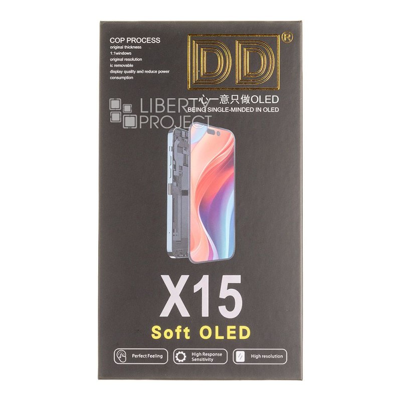 LCD дисплей для Apple iPhone 15 (черный) (A3090) SOFT OLED DD (привязка без пайки) — фото 4