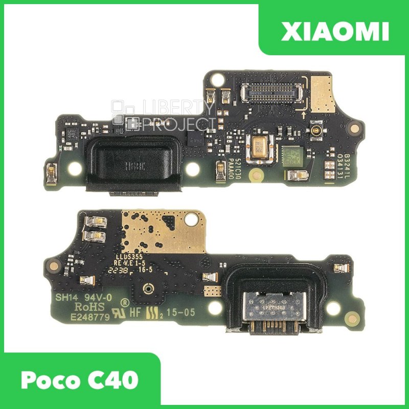 Шлейф/FLC Xiaomi Poco C40 на системный разъём/микрофон, ориг — фото 2