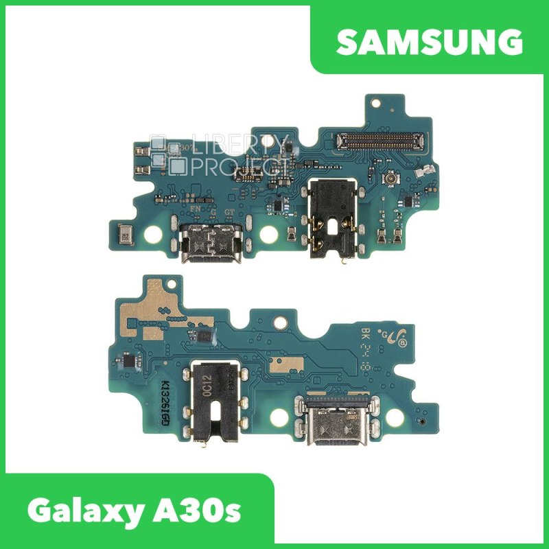 Шлейф/FLC Samsung Galaxy A30s SM-A307 на системный разъём/разъём гарнитуры/микрофон, ориг — фото 2