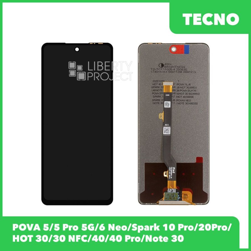 LCD дисплей для Tecno POVA 5/5 Pro 5G/6 Neo/Spark 10 Pro/20 Pro/HOT 30/40/40Pro/Note 30 — фото 2