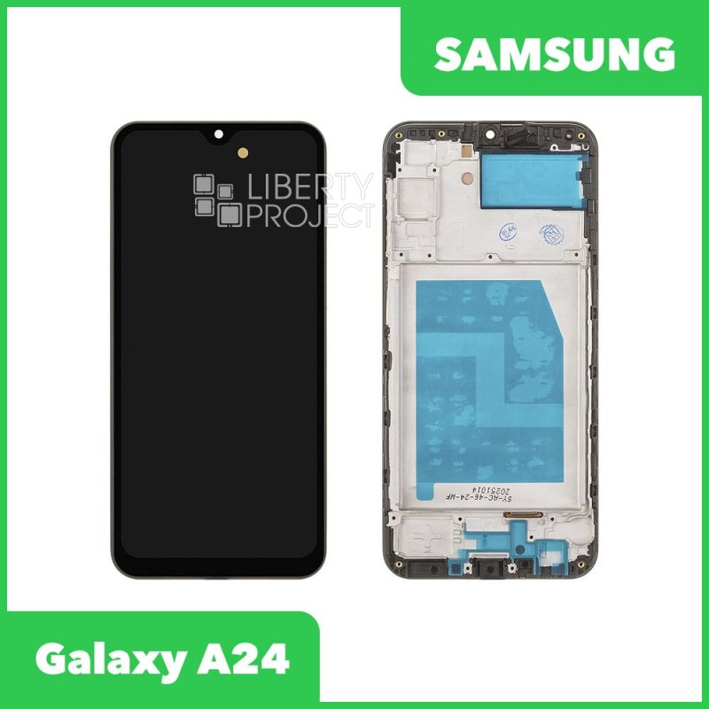 LCD дисплей для Samsung Galaxy A24 SM-A245 с тачскрином в рамке OLED Full Size (черный) — фото 2