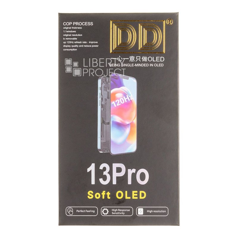 LCD дисплей для Apple iPhone 13 Pro (черный) матрица DD SOFT OLED (привязка без пайки) — фото 4