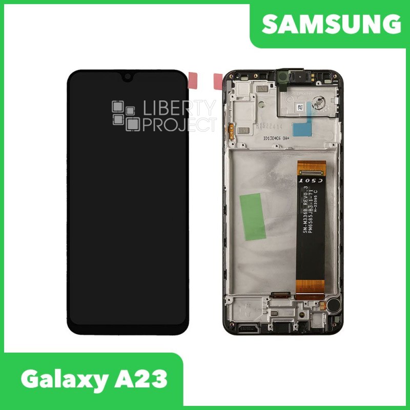 LCD дисплей для Samsung Galaxy A23 SM-A235 GH82-28657A в рамке (черный) 100% оригинал — купить оптом в интернет-магазине Либерти