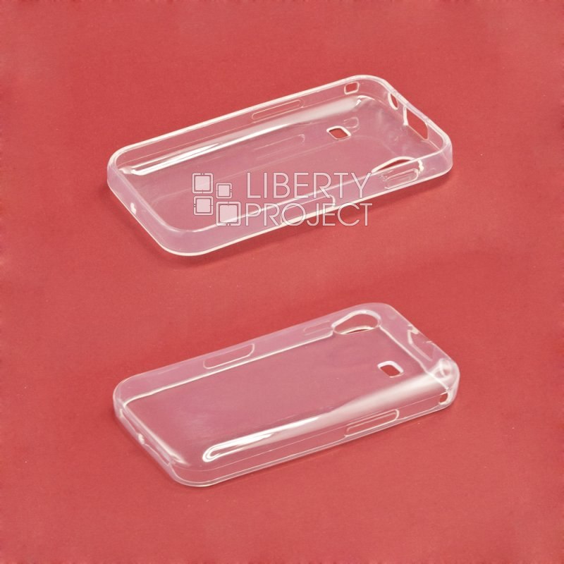 Силиконовый чехол для Samsung S5830 TPU Case (белый прозрачный)
