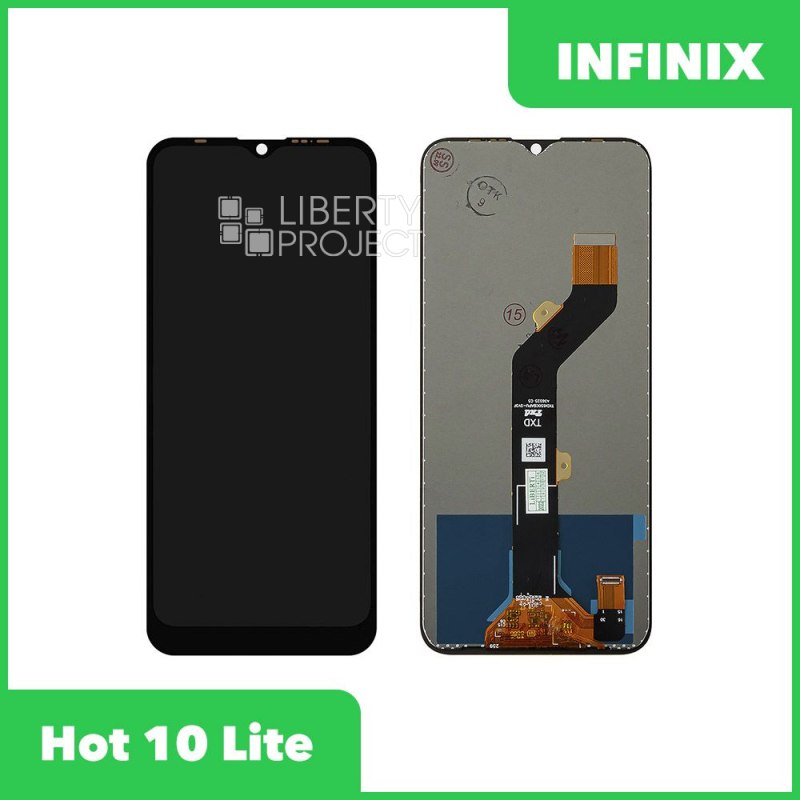 LCD дисплей для Infinix Hot 10 Lite в сборе с тачскрином (черный) — купить оптом в интернет-магазине Либерти