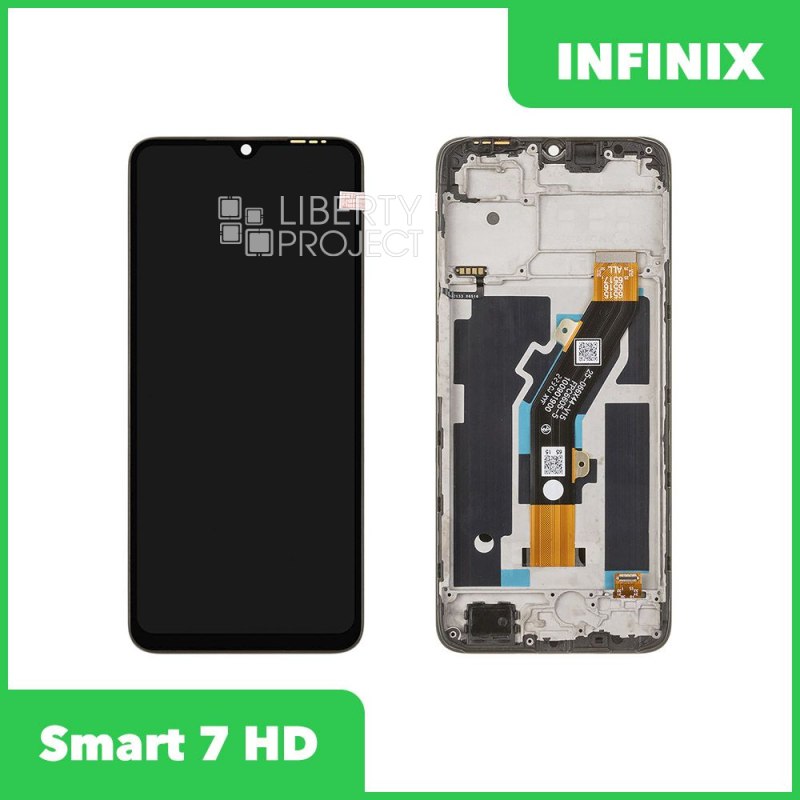 LCD дисплей для Infinix Smart 7 HD (X6516) с тачскрином в рамке (черный) — фото 2