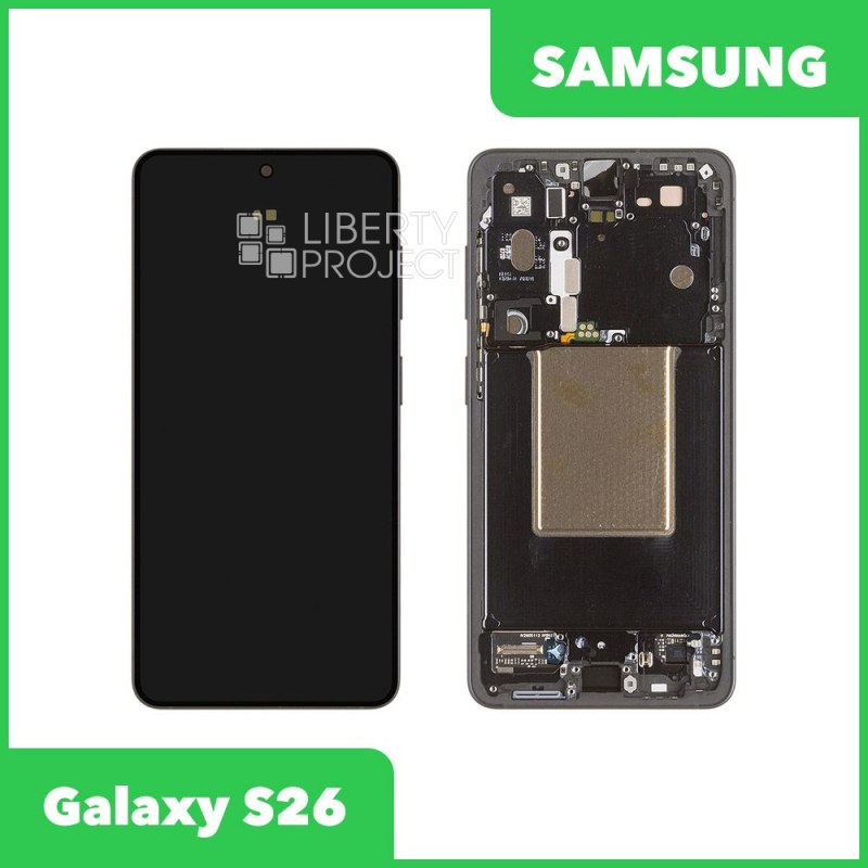 LCD дисплей для Samsung Galaxy S26 SM-S942B в рамке (черный) 100% OR SP — фото 2