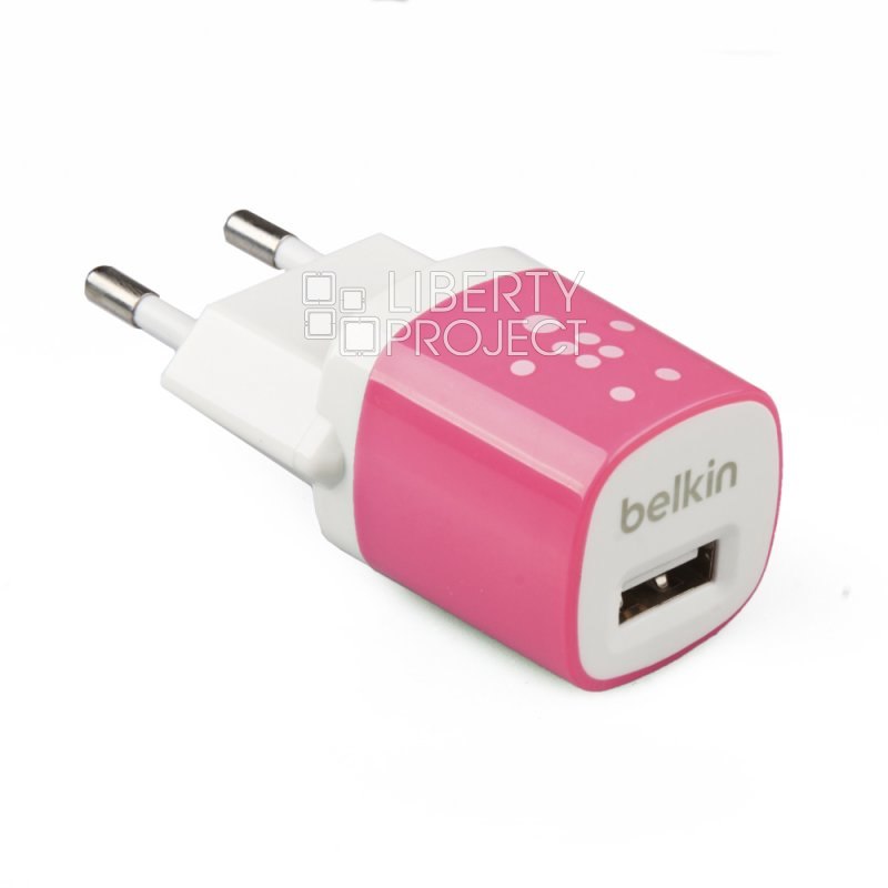 СЗУ &quot;Belkin&quot; 1A с USB выходом (F8JO17E PINK) (белый/розовый)