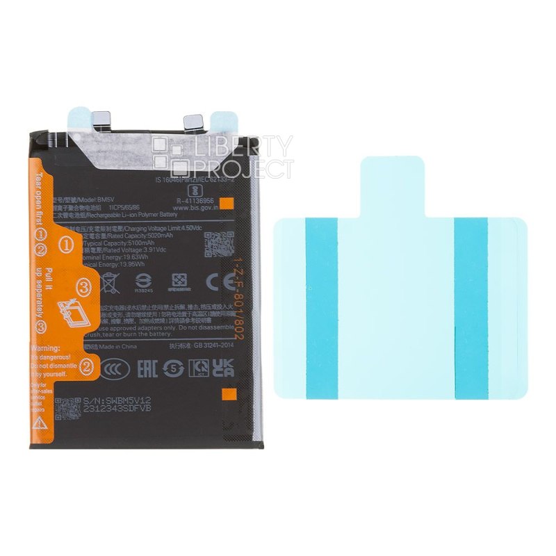 Аккумулятор (АКБ) Xiaomi Poco X6 5G/Redmi Note 13 Pro 5G (BM5V) 100% Filling Capacity — фото 5